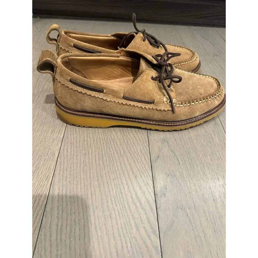 J. Crew Wallace & Barnes Boat Shoes Men's 8.5 Brown Leather Lace-Up Camping